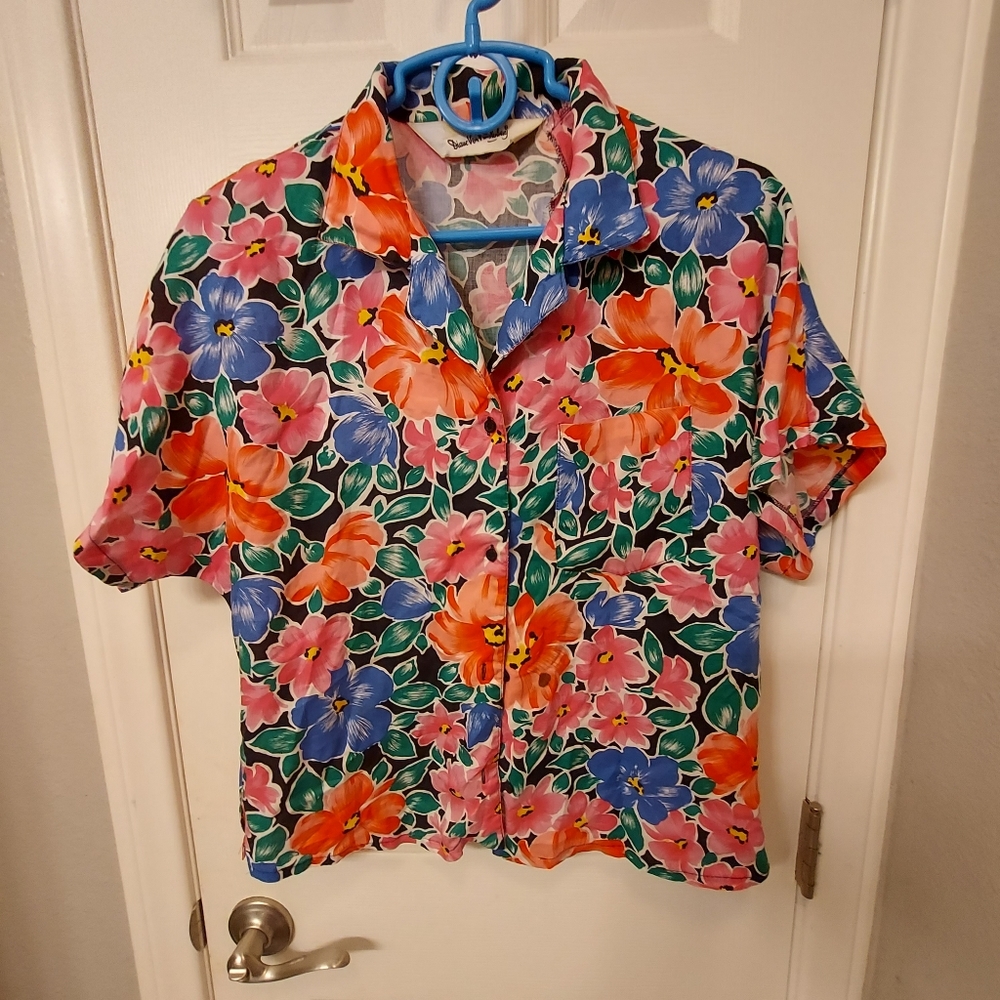 Diane von Furstenberg vintage floral shirt